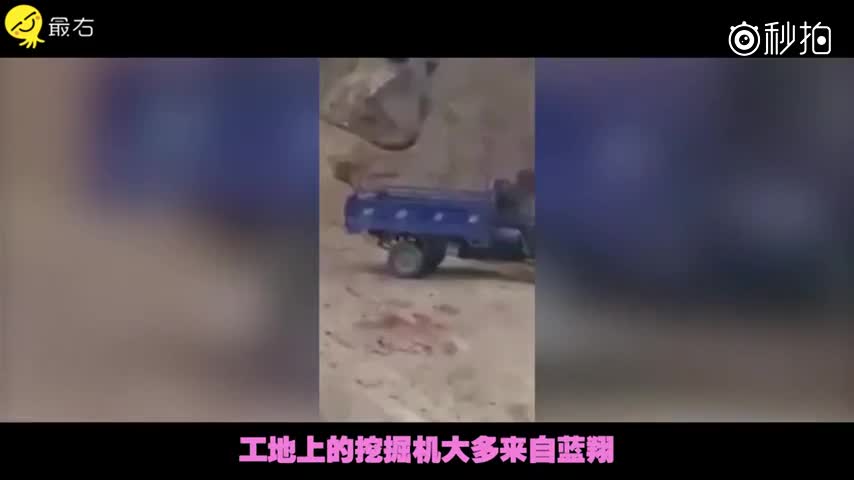 农村小伙爬上大卡车顶卸货，一个跺脚，1000只箱子瞬间滚下！