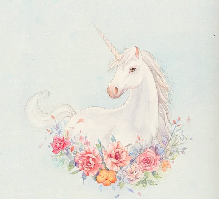 极简·萌绘·彩铅插画,可激萌可清新,图二和图五的独角兽等收