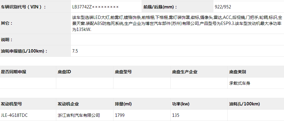 吉利博越Pro申报图曝光，全新外观设计，越来越像沃尔沃XC60！