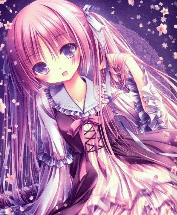 笑容甜美,害羞腼腆的二次元动漫美少女.