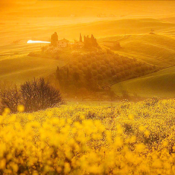 意大利田園小鎮(zhèn) Tuscany 油畫里的美景