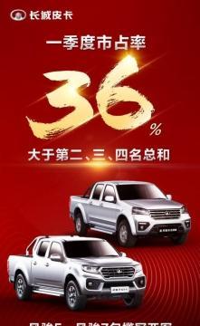 完虐其他皮卡车，长城皮卡一季度再次夺得销量第一！