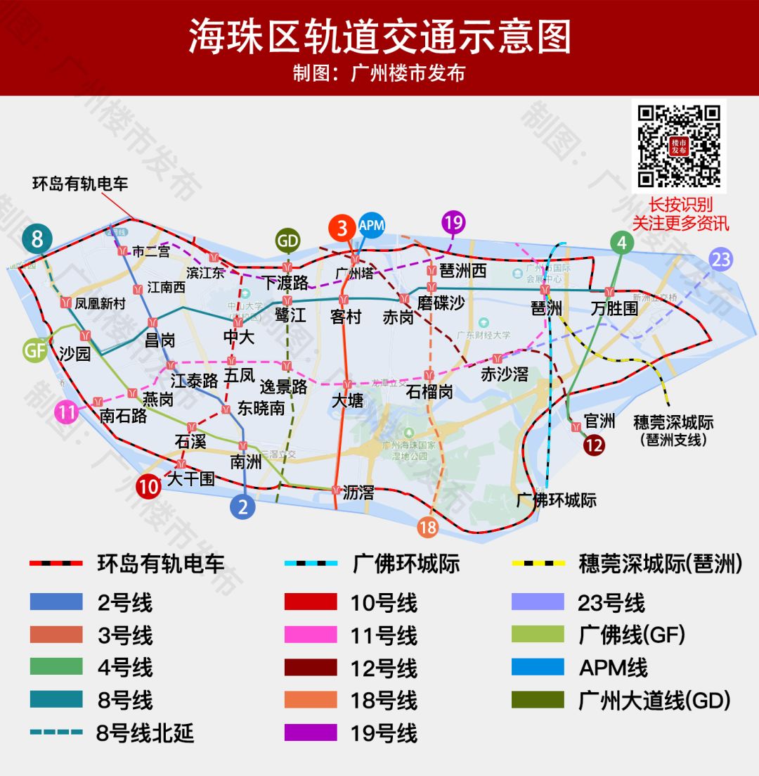 吐血整理海珠15条增城9条广州11区地铁线路大pk