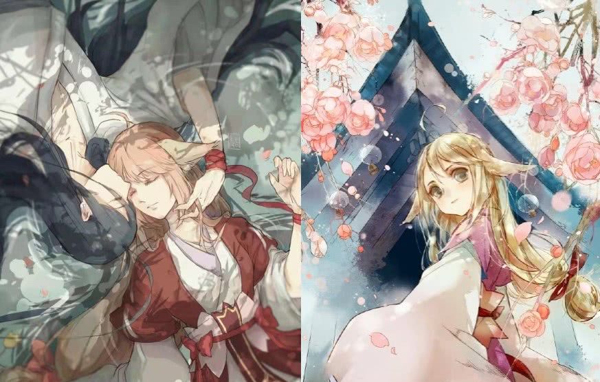 二次元狐妖唯美图片