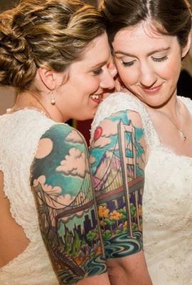 新娘有纹身怎么穿婚纱_新娘婚纱图片