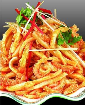 美食推荐:肉末凉拌面,川味红油肚丝,虾仁炒秋葵的做法