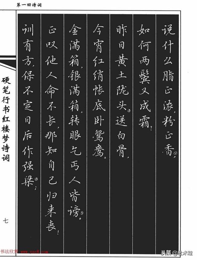 吴玉生钢笔字帖欣赏《硬笔行书红楼梦诗词》