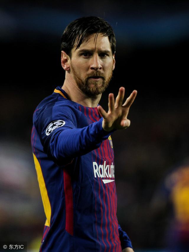 梅西!欧冠1\/8决赛巴萨主场5-1里昂晋级8强,梅西