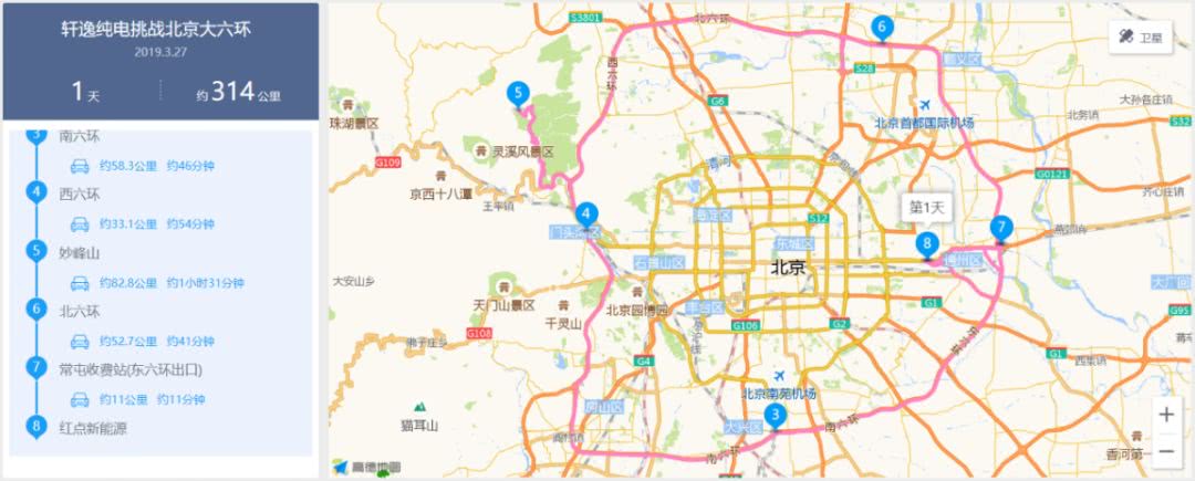 真实续航324.5km！靠谱电量助轩逸纯电成功挑战北京大六环