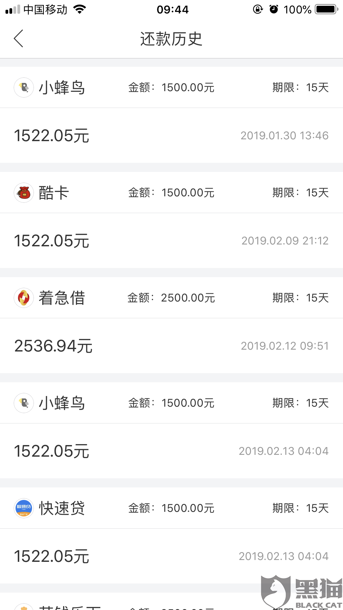 黑猫投诉:几个月 借贷14天贷款 利息超高。要求