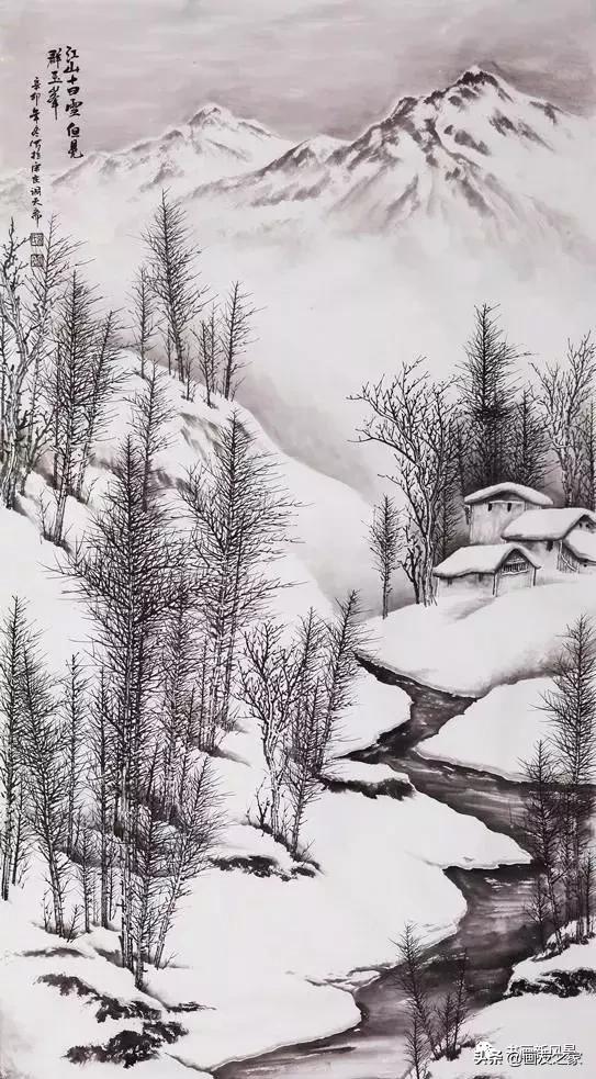 国画欣赏丨这样的雪景山水，可以一直美到春节！
