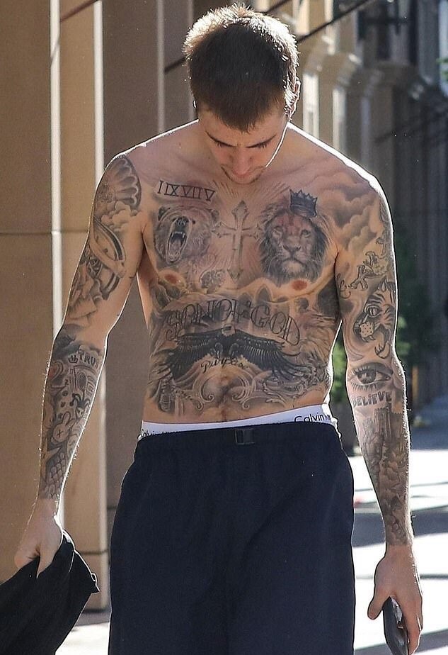 贾斯丁比伯纹身图片