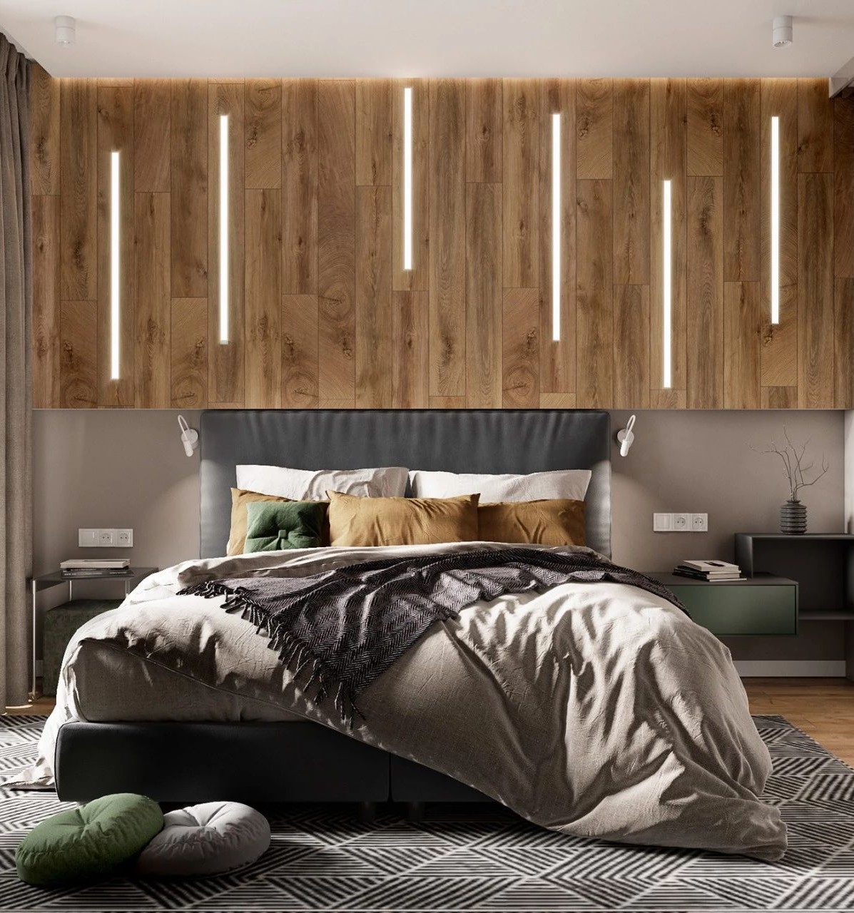 个性的床头背景墙设计，让卧室高级10倍！