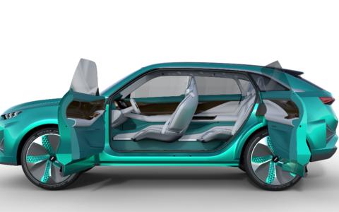 大面积融入液晶屏 WEY概念SUV的内饰图 将于上海车展亮相