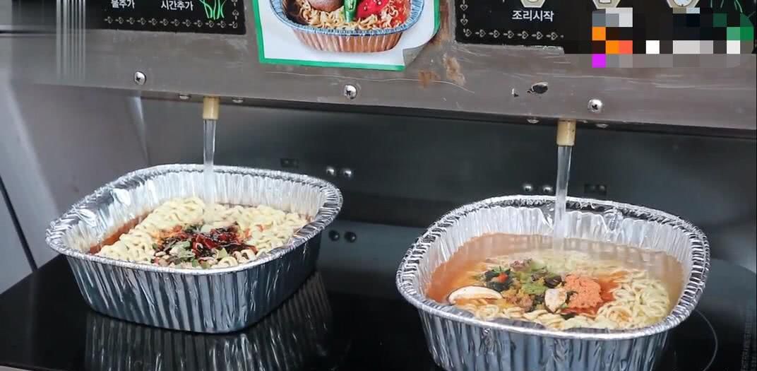 韩国无人自助泡面机,吃袋装方便面,再也不用担