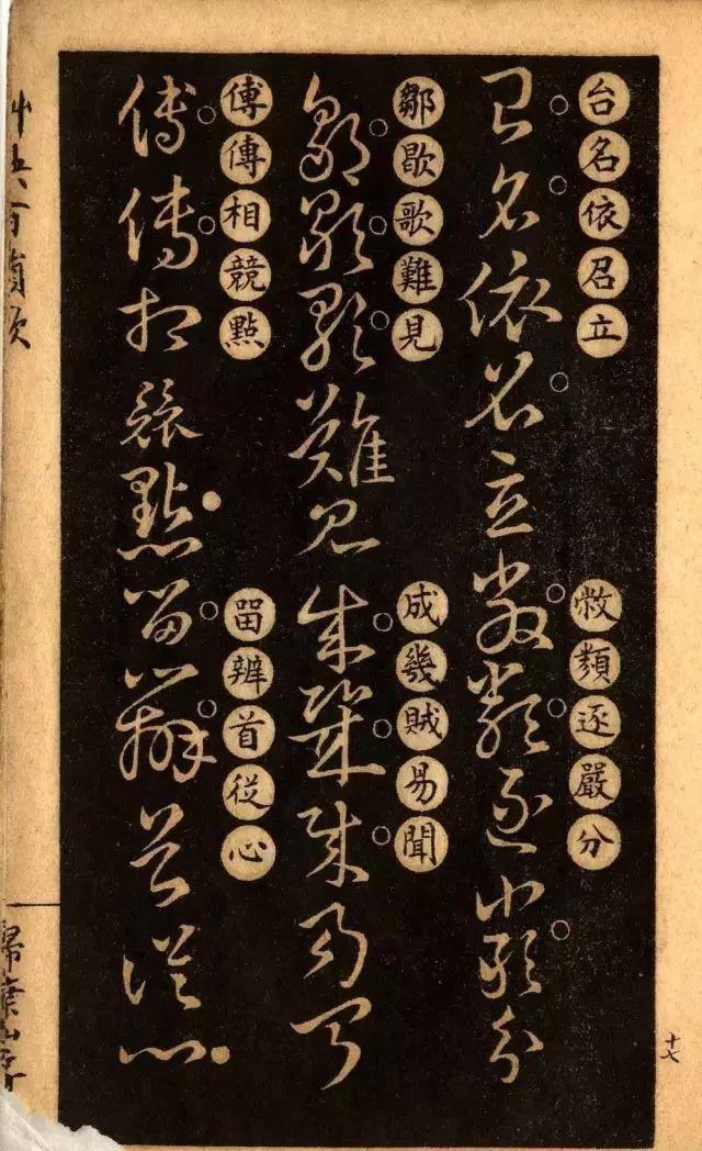 草诀百韵歌:王羲之草书楷书对照表