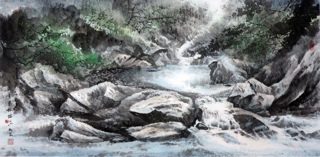 山不在高有水则灵记画家柳泉先生的山涧小溪写生创作