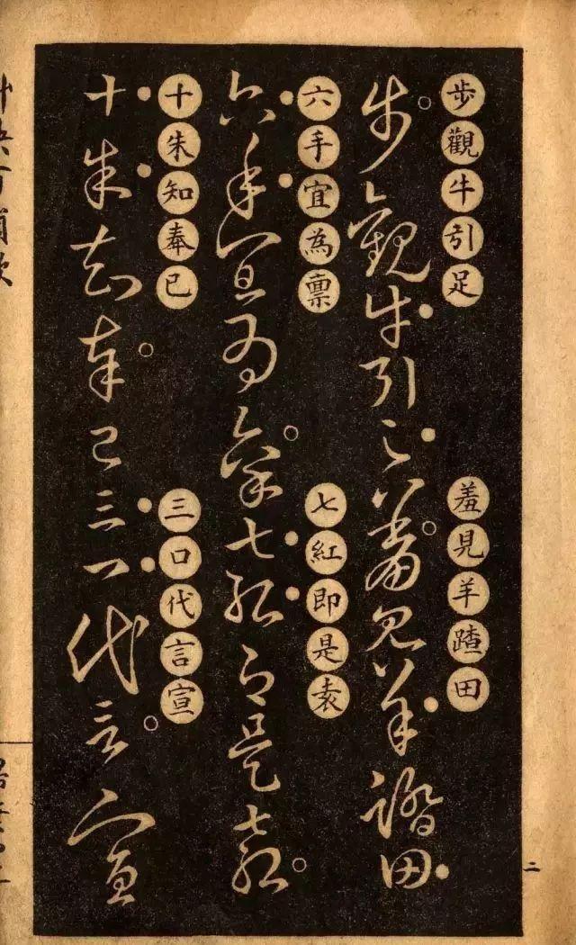 草诀百韵歌:王羲之草书楷书对照表