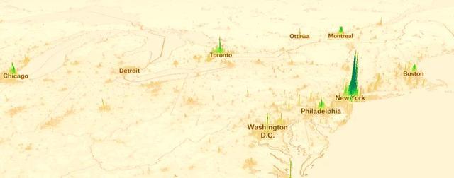 这几张人口地势图很好地展现了世界以及中国的