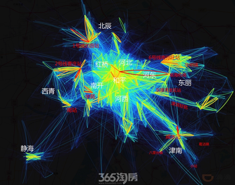 热力图带来的秘密:天津城市最新版图