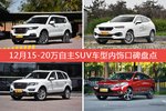12月15-20万自主SUV车型内饰口碑数据揭晓，大家偏爱哪些车？