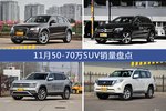 11月50-70万SUV车型销量数据揭晓，用户愿意为哪些车买单？