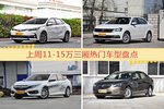 11-15万三厢车型中，卡罗拉关注度最高