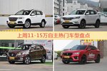 11-15万自主车型上周热度排行揭晓，哈弗H6领跑