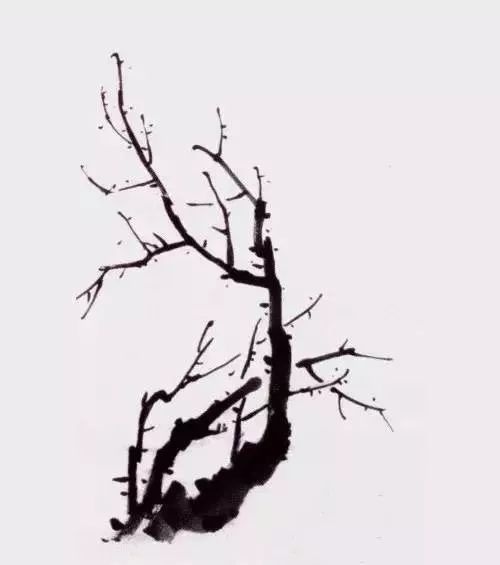 梅花枝干画不好,毫无刚劲可言