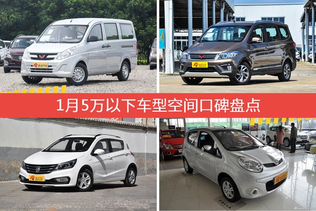 1月5万以下车型空间口碑数据揭晓，大家偏爱哪些车？ 