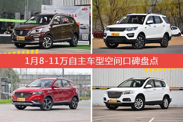 1月8-11万自主车型空间好评车型盘点