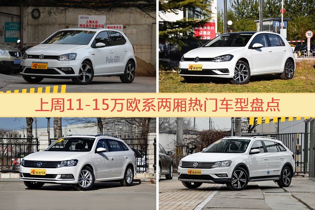 11-15万欧系两厢车型上周热度排行揭晓，POLO领跑