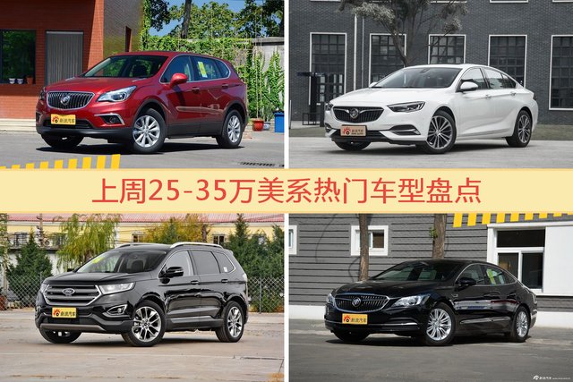 一周25-35万美系车型热度排行出炉，昂科威夺冠