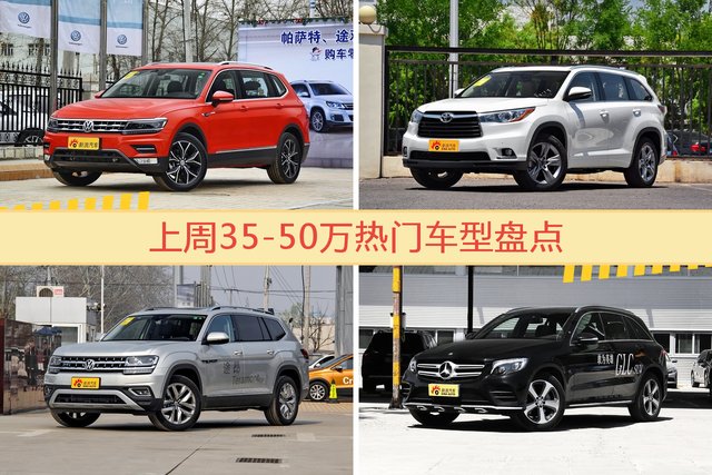 一周35-50万车型热度排行出炉，途观夺冠