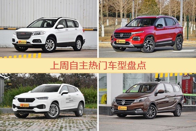 一周自主车型热度排行出炉，哈弗H6夺冠
