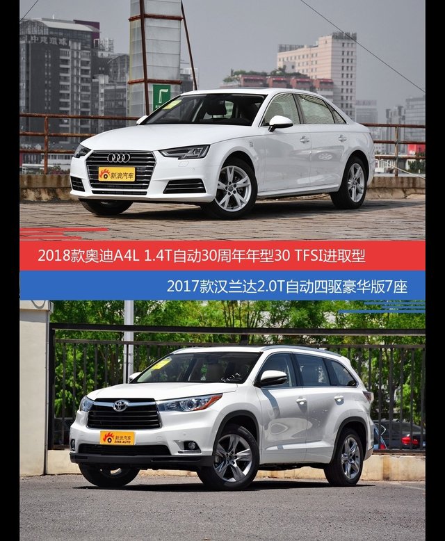 奥迪A4L和汉兰达价位相似却各有优势