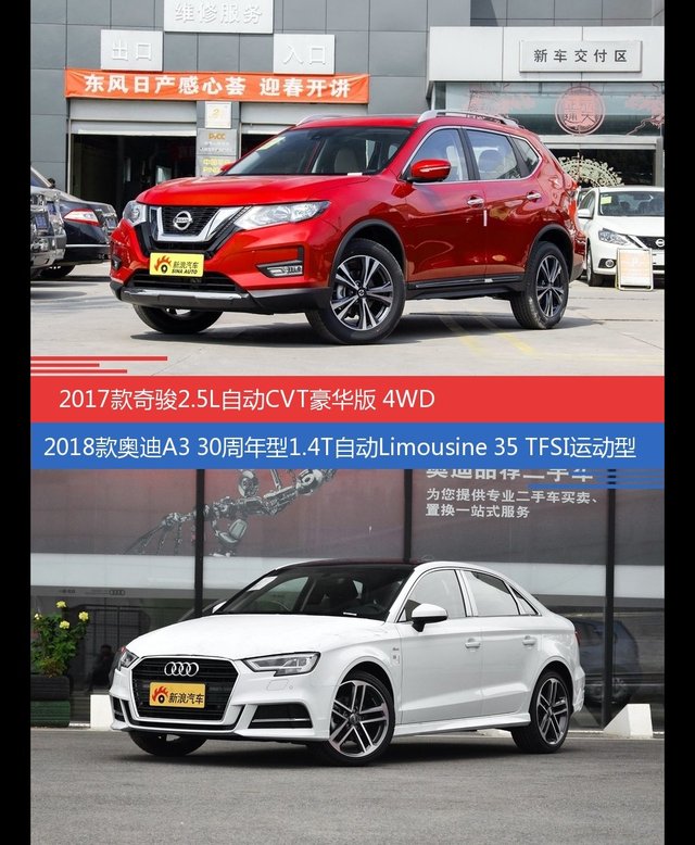 奇骏和奥迪A3价位相似却各有优势