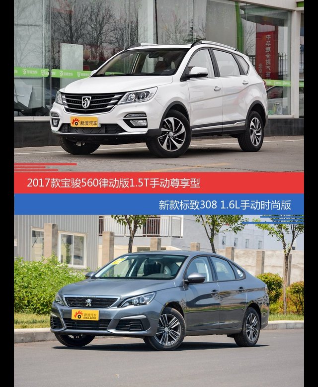 价格相同风格迥异 宝骏560与标致308选谁更适合