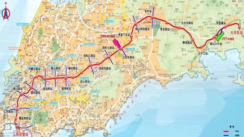 青岛地铁4号线来了！跨三区12个换乘站...你可以提前布局啦|三区|地铁|人民会堂_新浪新闻