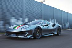 好看的汽车图片：法拉利488pista体验驾驶