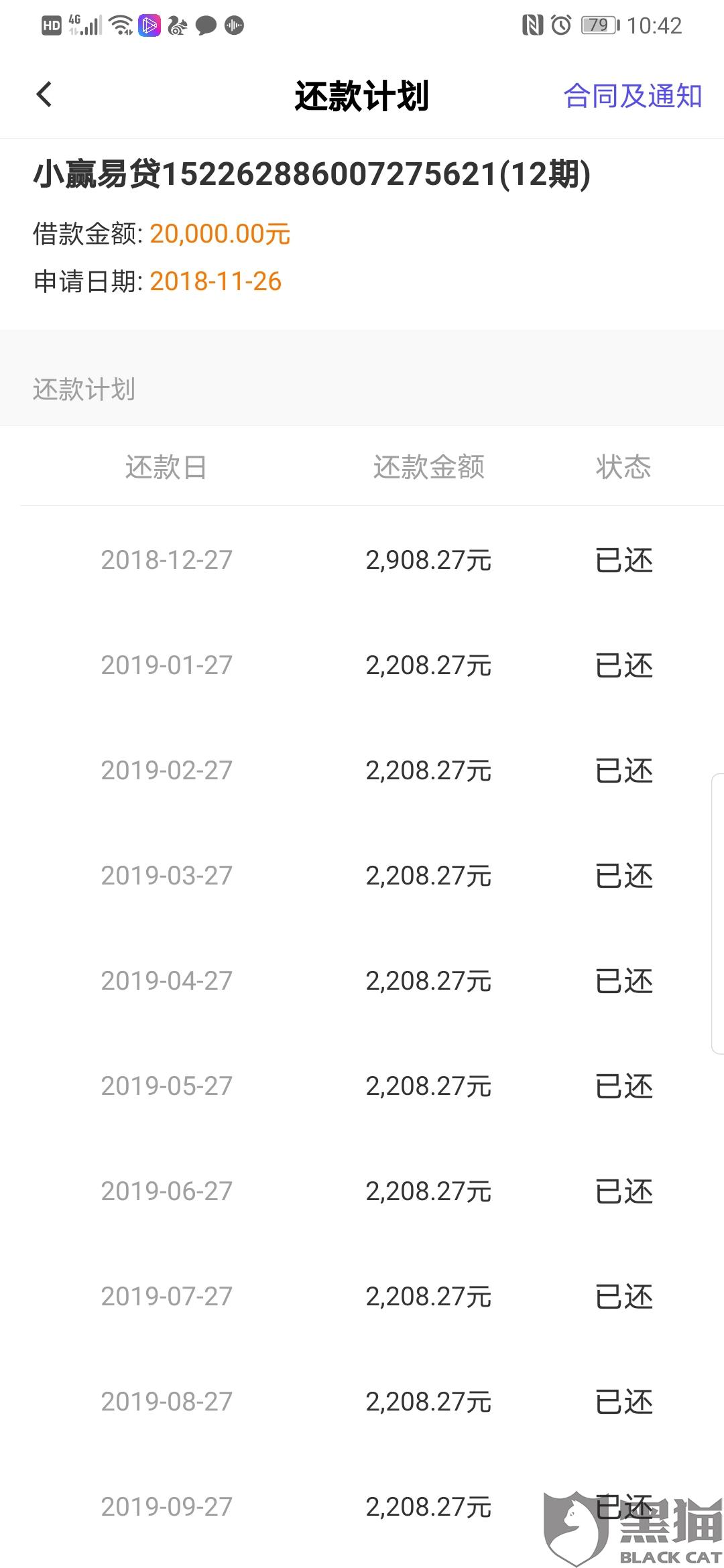 小赢卡贷年利率高达35.99%,合同利率与实际借