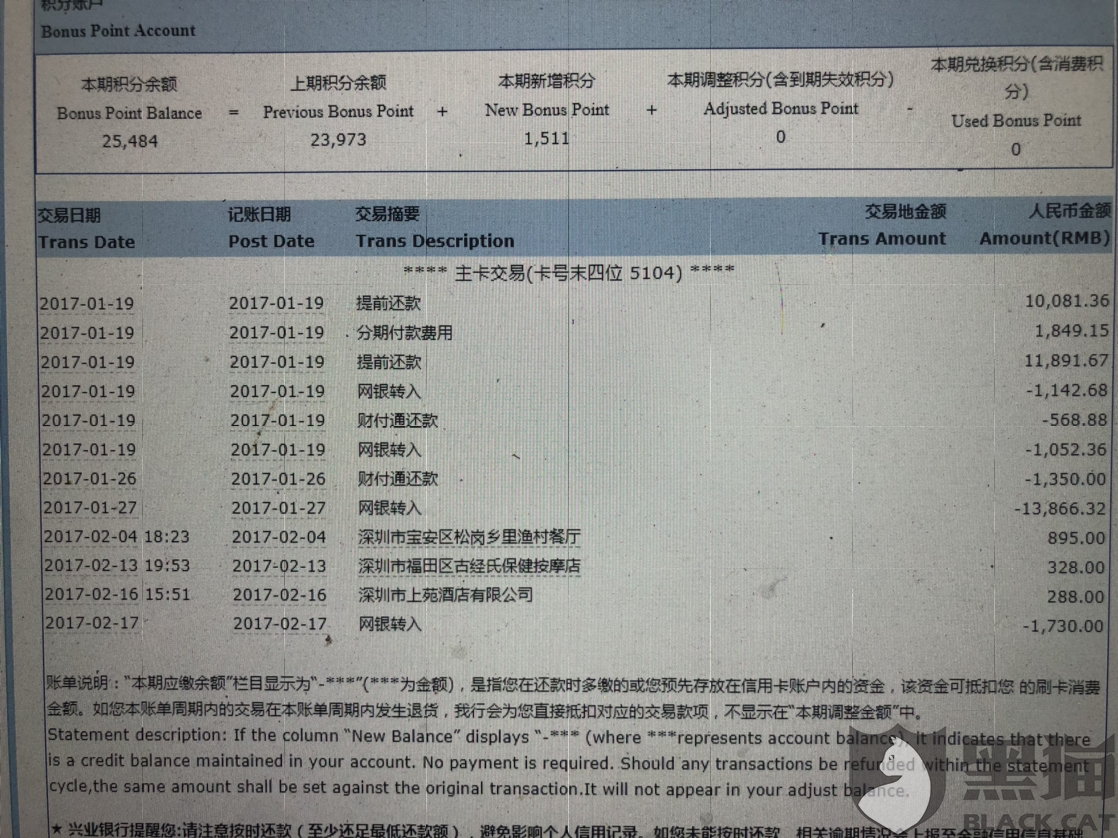 兴业银行交易流水是什么意思 新浪网
