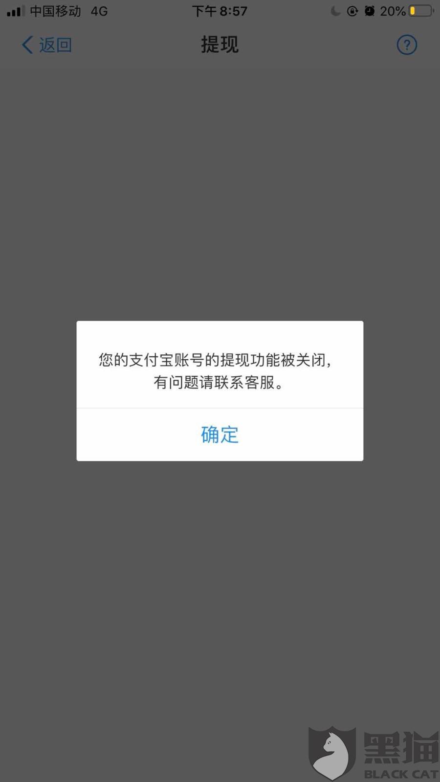 黑猫投诉支付宝账户转账功能被限制