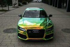 这样的奥迪有没有见过，彩虹电镀绿 闪耀