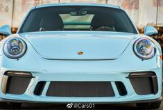 高清汽车美图：“海湾蓝” 保时捷911 GT3