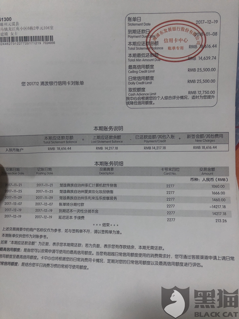浦发银行账单流水 新浪网