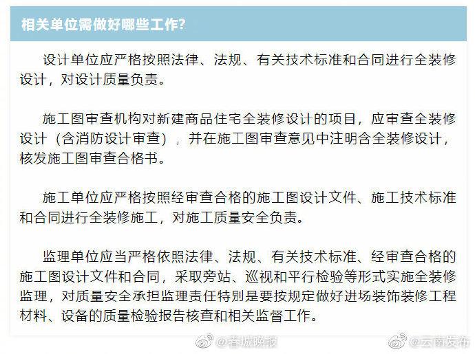 重磅!昆明将加强商品房精装修质量监管!新管理办法6月1日起试行