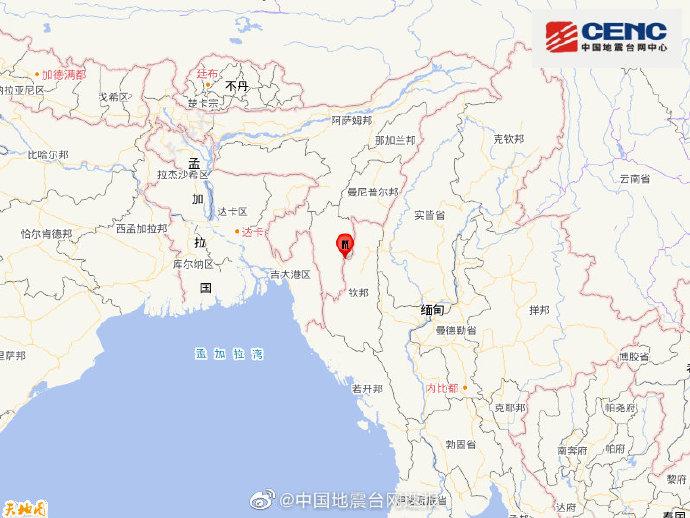 缅甸发生5.2级地震