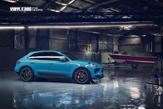 水晶迈阿密蓝 保时捷macan 暗黑色系光线下的迈阿密蓝简直绝了