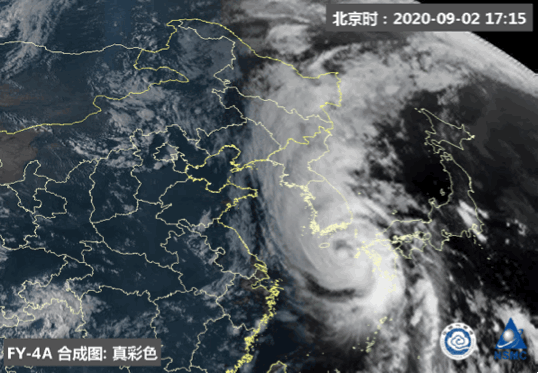今年第9号台风“美莎克”卫星监测图像。